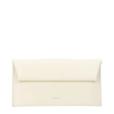 Jil Sander Leather Envelope Wallet In Beige