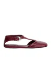 Jil Sander Mary Jane Ballerina Shoes In Brown