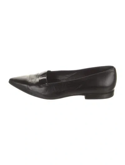 Pre-owned Jil Sander Leather Flats In Black