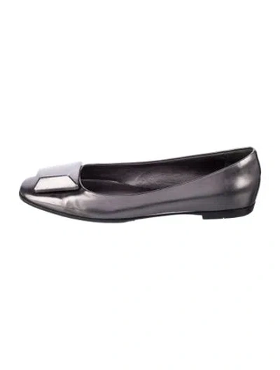 Pre-owned Jil Sander Leather Flats In Black