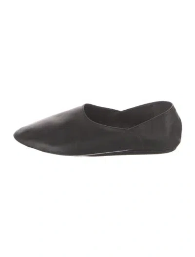 Pre-owned Jil Sander Leather Flats In Black