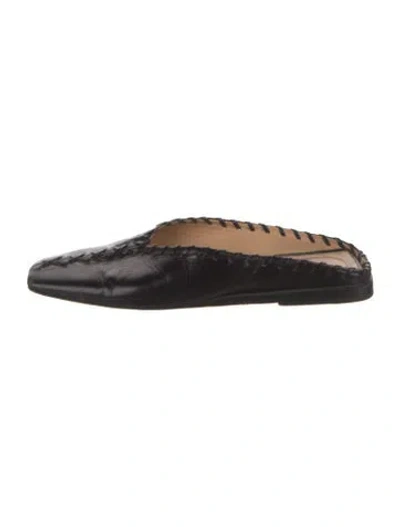 Pre-owned Jil Sander Leather Flats In Black