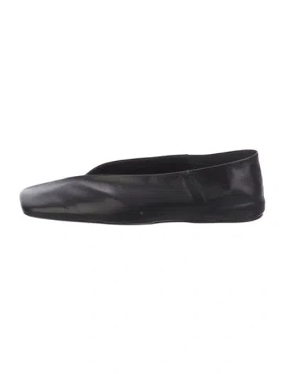 Pre-owned Jil Sander Leather Flats In Black