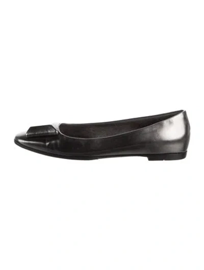 Pre-owned Jil Sander Leather Flats In Black