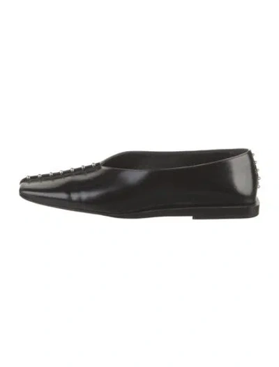 Pre-owned Jil Sander Leather Flats In Black