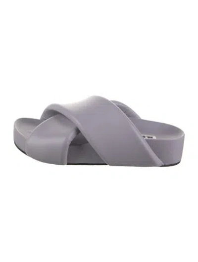 Pre-owned Jil Sander Leather Flats In Grey