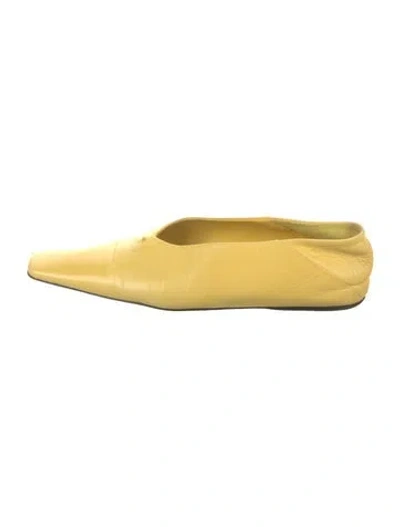 Pre-owned Jil Sander Leather Flats In Yellow