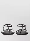 Jil Sander Women Black Sandals With Ankle Buckle Closure In Leather Woman In Black