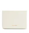 Jil Sander Leather Folded Card Holder In White