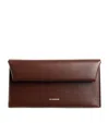 Jil Sander Leather Folded Wallet In Brown