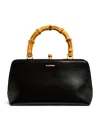 Jil Sander Mini Goji Bamboo Top Handle Bag In Black