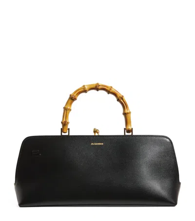 JIL SANDER LEATHER GOJI TOP-HANDLE BAG