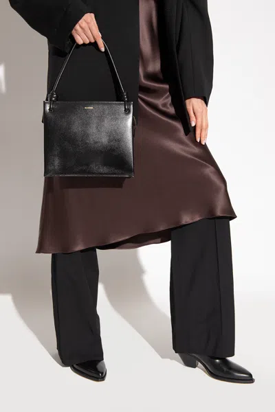 Jil Sander Leather Handbag In Black