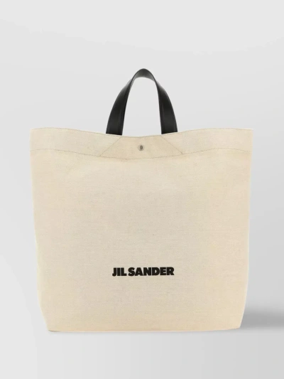 Jil Sander Tangle Tote In Beige