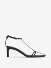Jil Sander Leather Heeled Sandals In Black