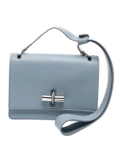 Pre-owned Jil Sander Leather Hermès Verrou 21 Medium In Blue