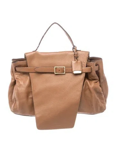 Pre-owned Jil Sander Leather Hobo In Brown