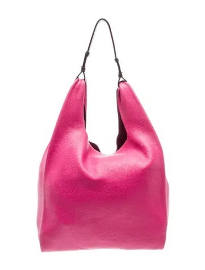 Pre-owned Jil Sander Leather Hobo In Red