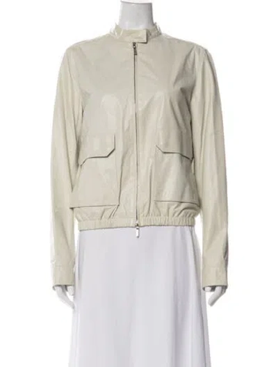 Pre-owned Jil Sander Leather Jacket In Neutrals
