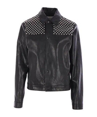 Jil Sander Leather Jacket With Studs