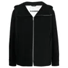 Jil Sander Virgin-wool Hooded Jacket In Black