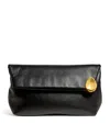 Jil Sander Women's Jewel Zip Leather Clutch In Black