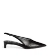 Jil Sander 35 Leather Slingback Pumps In Black