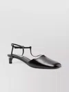 Jil Sander Women's 35mm Leather T-strap Sandals In Black