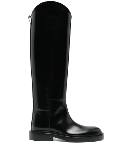 Pre-owned Jil Sander Leather Knee-high Boots