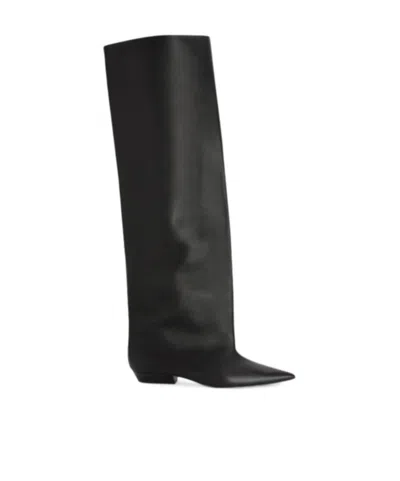 Jil Sander Leather Knee-high Boots In Black
