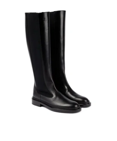 Jil Sander Leather Knee-high Boots In Black