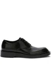 Jil Sander Leather Lace-up Shoes In Black