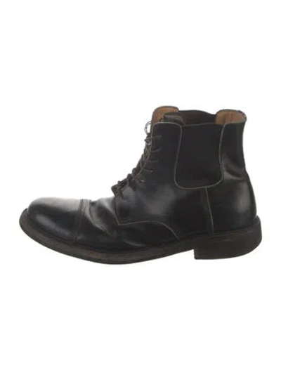 Pre-owned Jil Sander Leather Lace-up Boots In Black