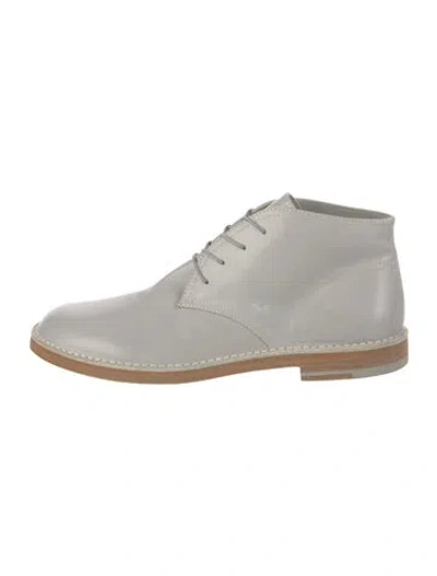 Pre-owned Jil Sander Leather Lace-up Boots In White