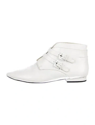 Pre-owned Jil Sander Leather Lace-up Boots In White