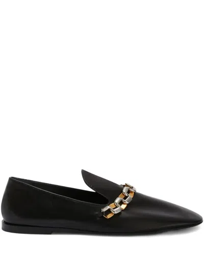 Jil Sander Leather Loafers In Black