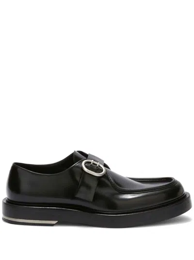Jil Sander Leather Loafers In 001 Black