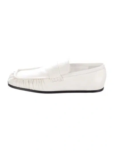 Pre-owned Jil Sander Leather Loafers In Neutrals/white