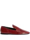 Jil Sander Leather Loafers In Red