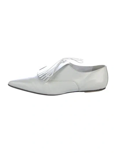 Pre-owned Jil Sander Leather Loafers In Silver