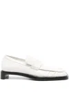 Jil Sander Leather Loafers In White