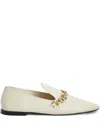 Jil Sander Leather Loafers In White