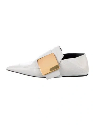 Pre-owned Jil Sander Leather Loafers In White