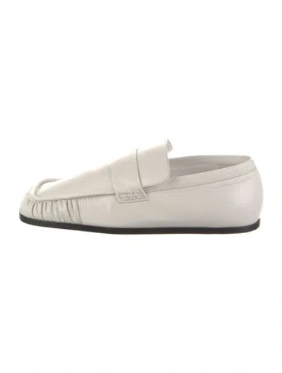 Pre-owned Jil Sander Leather Loafers In White