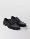 Jil Sander Leather Loafers With Squared Toeline