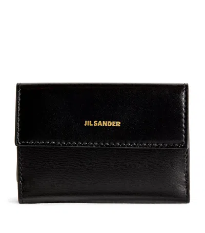 Jil Sander Leather Logo Wallet In Black