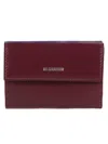 Jil Sander Compact Leather Wallet For Essentials In Brown