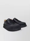 Jil Sander Leather Low-top Sneakers Platform Sole