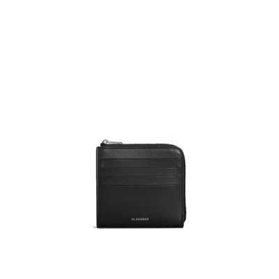 Jil Sander Leather Men's Cardholder In Black