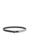 Jil Sander Leather Metal-ring Belt In Black